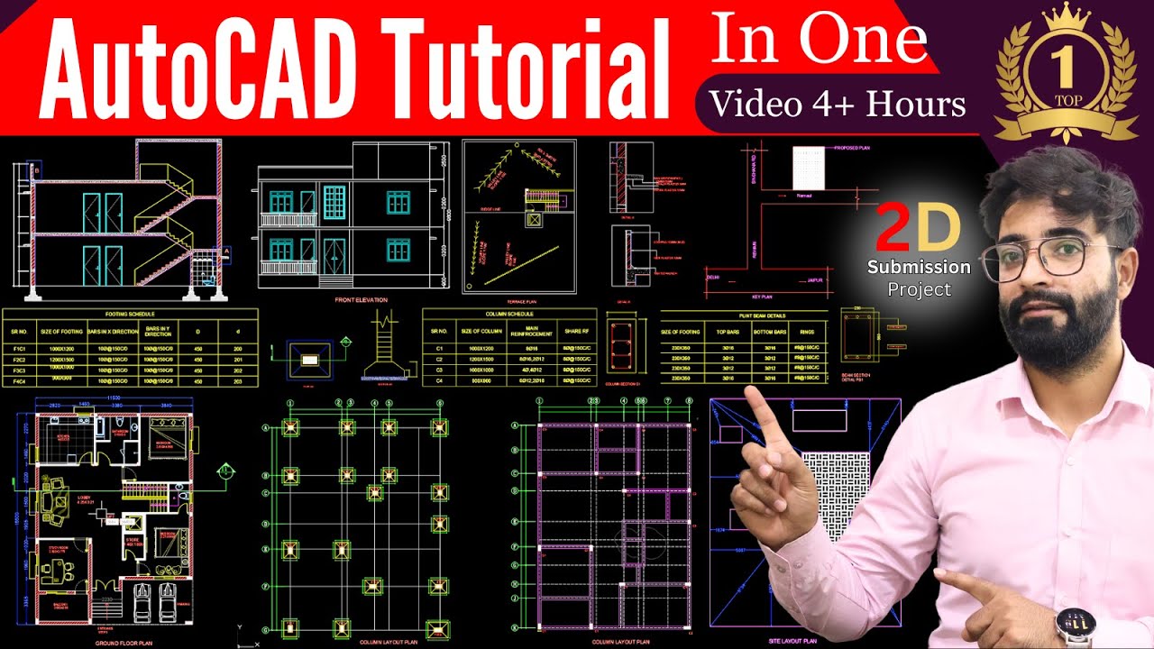 AutoCAD 2024 Tutorial For Beginners | Submission Drawing (4 Hours)
