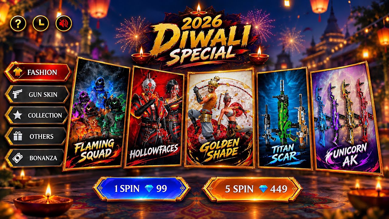 Diwali Wish Event, Diwali Carnival Event 💥😮| Golden Shade Return | Free Fire New Event| Ff New Event
