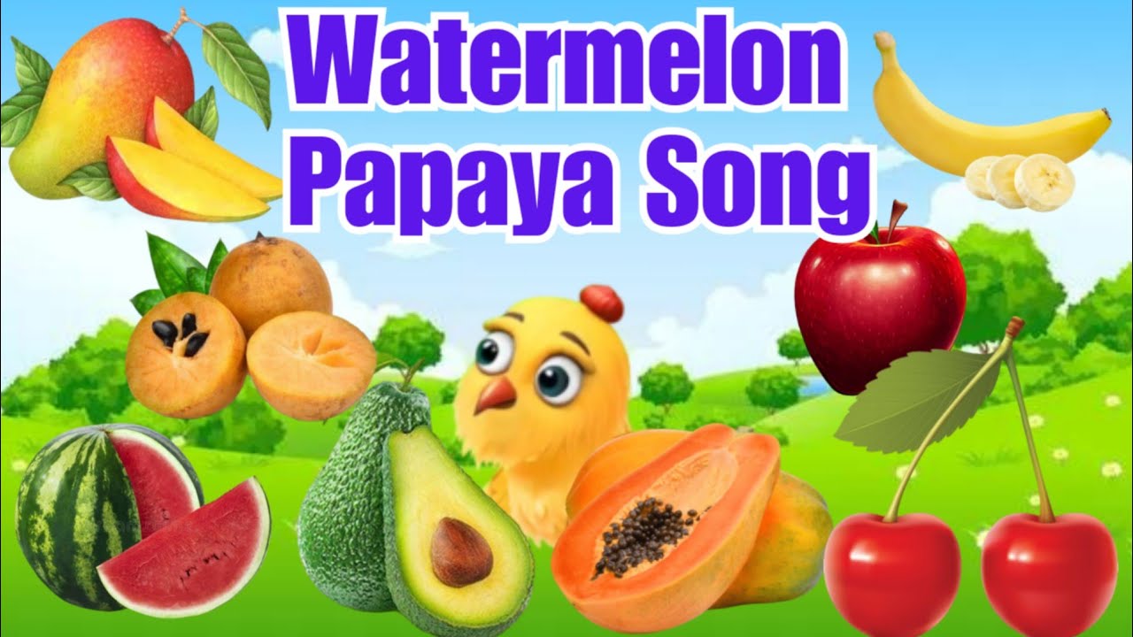 Fruit Salad Song | Watermelon Papaya Song | Apple Mango Banana Rhymes | Lil Kids tv