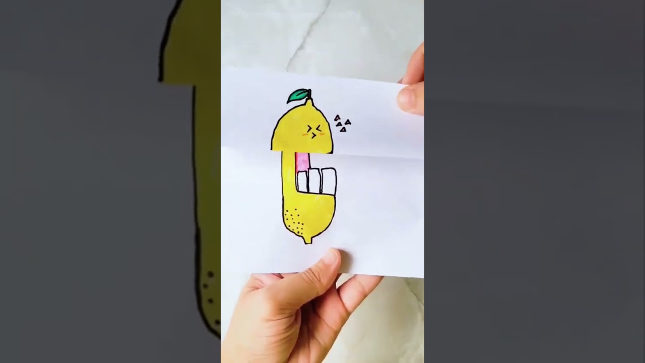 Creative  drawing tutorials/Easy peasy Lemon squeeze 🍋 #drawing  #youtubeshorts #shorts
