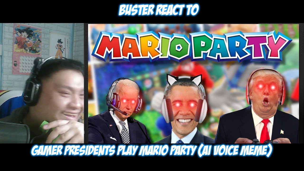 Buster Reaction to @Mr.DoubleDG | Gamer Presidents play Mario Party (ai voice meme)