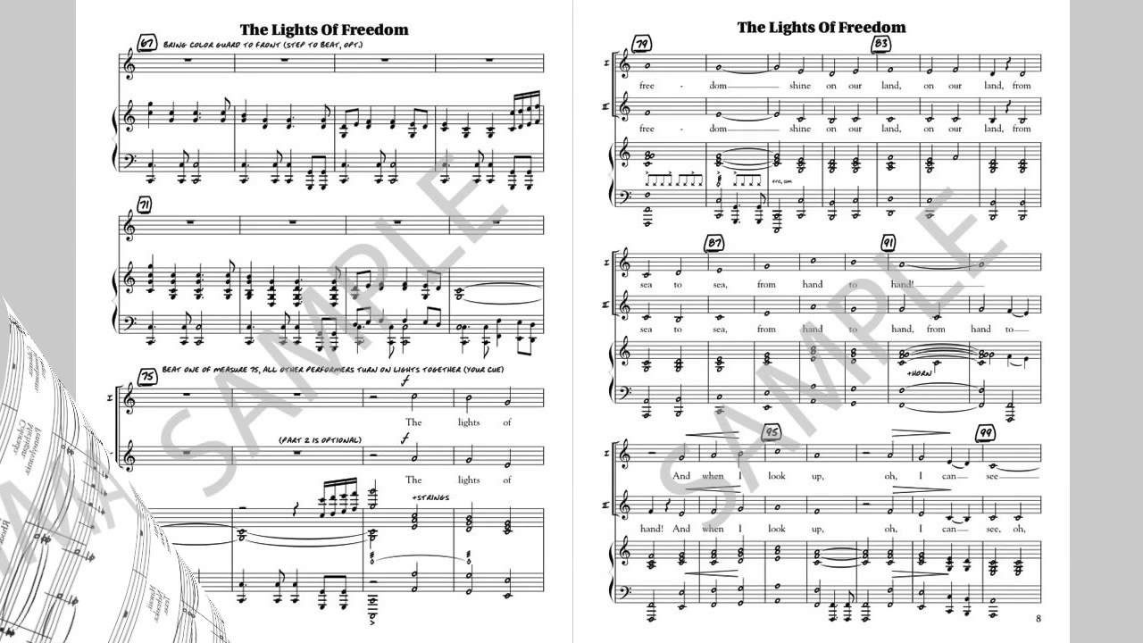 The Lights Of Freedom - MusicK8.com Singles Reproducible Kit
