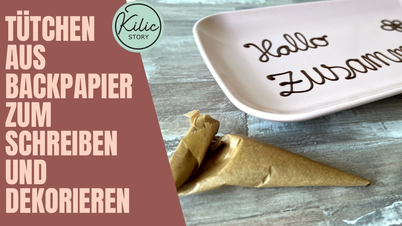 Tütchen aus Backpapier zum schreiben und dekorieren I Lifehack I Backtipps  I Kilic-Story