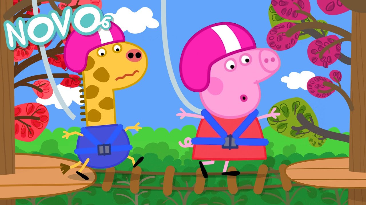 Peppa Pig Português Brasil 🌳 Percurso de Obstáculos no Topo das Árvores ⛳️ NOVO Contos da Peppa Pig