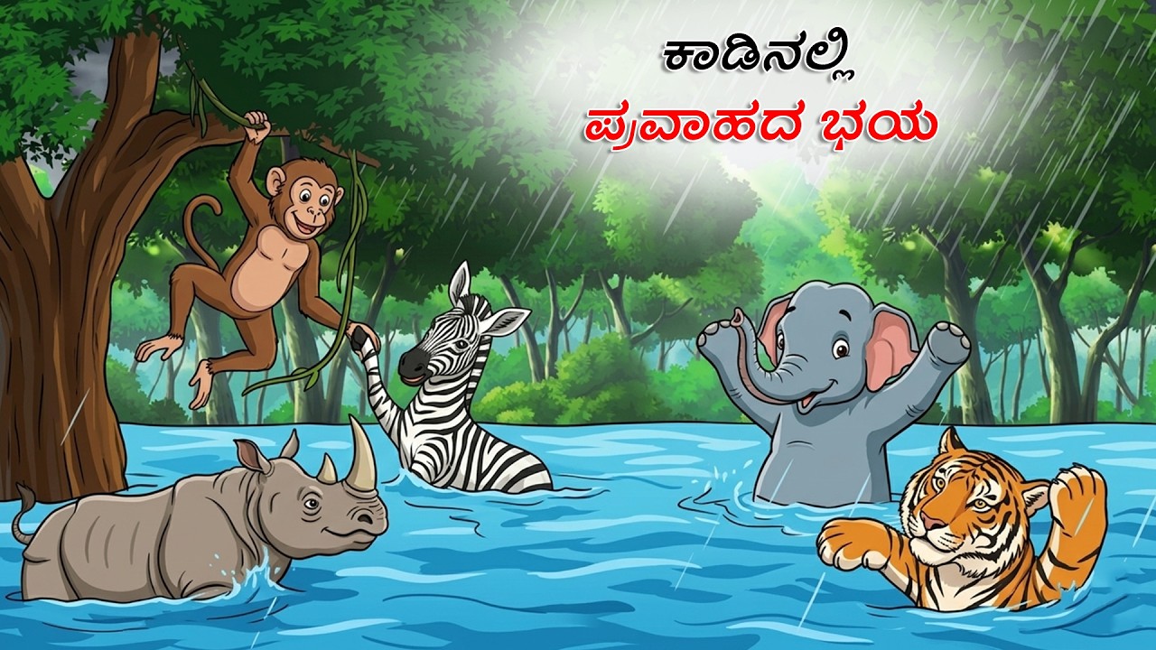 ಕಾಡಿನಲ್ಲಿ ಪ್ರವಾಹದ ಭಯ | Kannada Story | Stories in Kannada | Kannada Stories | Chintu Tv Kannada