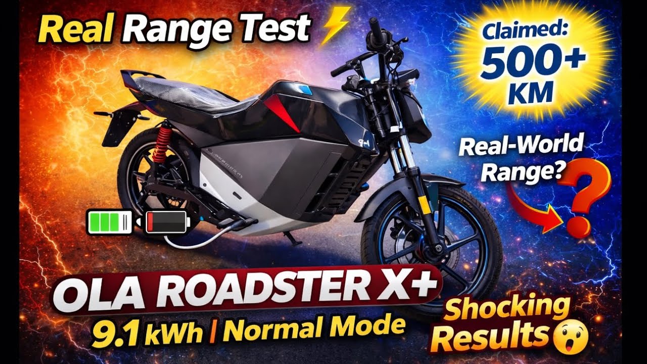 OLA ROADSTER X+ 9.1 kWh | Real Range Test ⚡️| Normal Mode | Shocking Results 😮 | Claimed Range 501