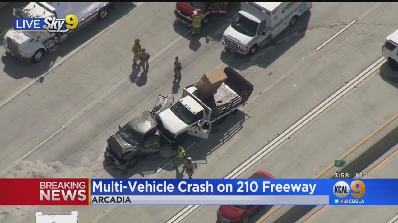 Multi-Vehicle Crash Closes EB 210 Freeway In Arcadia; 1 Dead