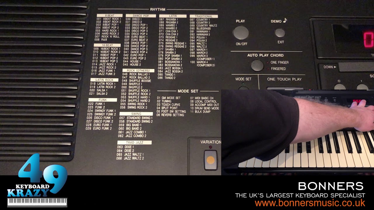 Technics SX-KN500 Keyboard - 100 Rhythm Styles Part 2/2