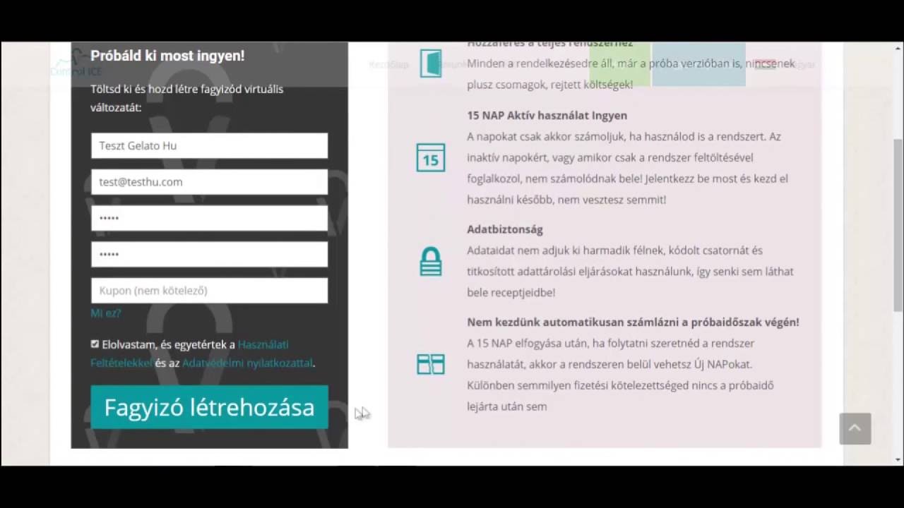 Control Ice rendszer bevezet&eacute;s l&eacute;p&eacute;sei