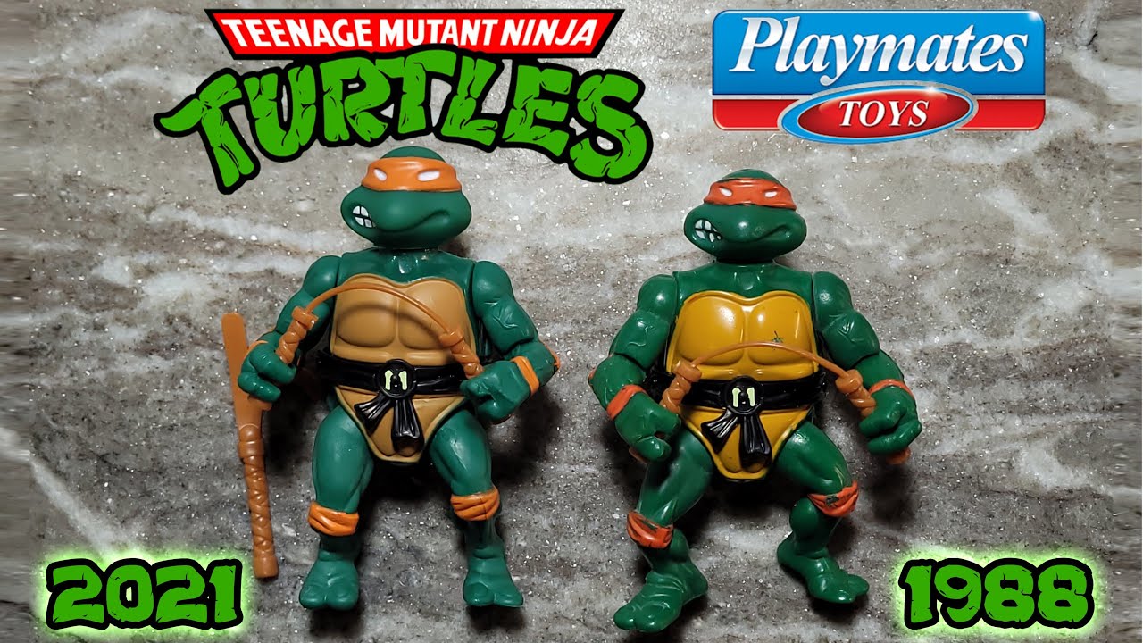 2021 TMNT retro remake of Michaelangelo from 1988 by Playmates Toys