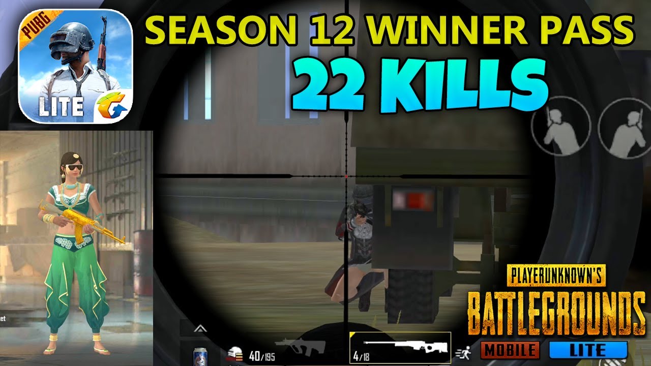 PUBG Mobile Lite Season 12 Winner Pass | 22 Kills Gameplay