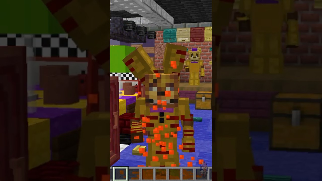 Getting SPRINGLOCKED in Minecraft 🐰#minecraft #fnaf #shorts #shortvideo #minecraftshorts #fnafedit