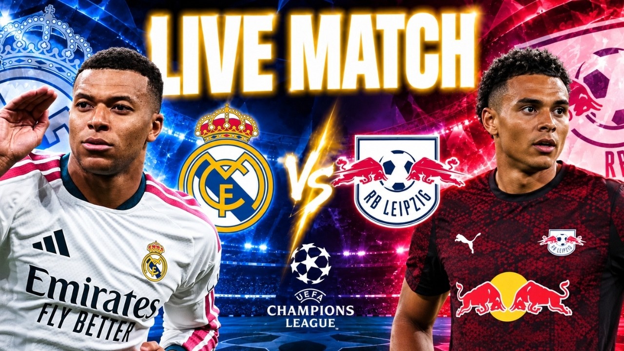 🔴 LIVE MATCH | REAL MADRID - RB LEIPZIG (LIGUE DES CHAMPIONS)