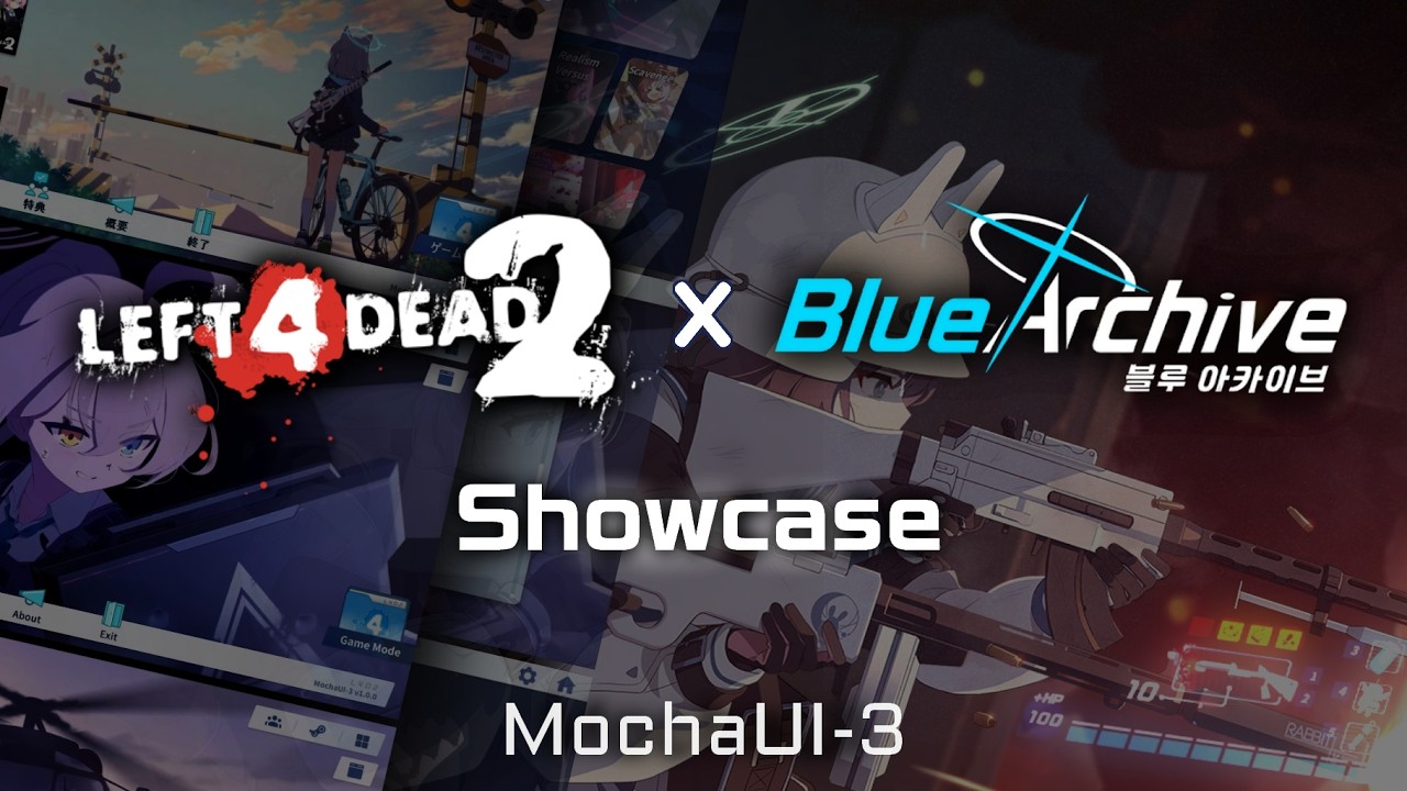 [L4D2] Blue Archive MochaUI-3 MOD SHOWCASE | Left 4 Dead 2 Mods