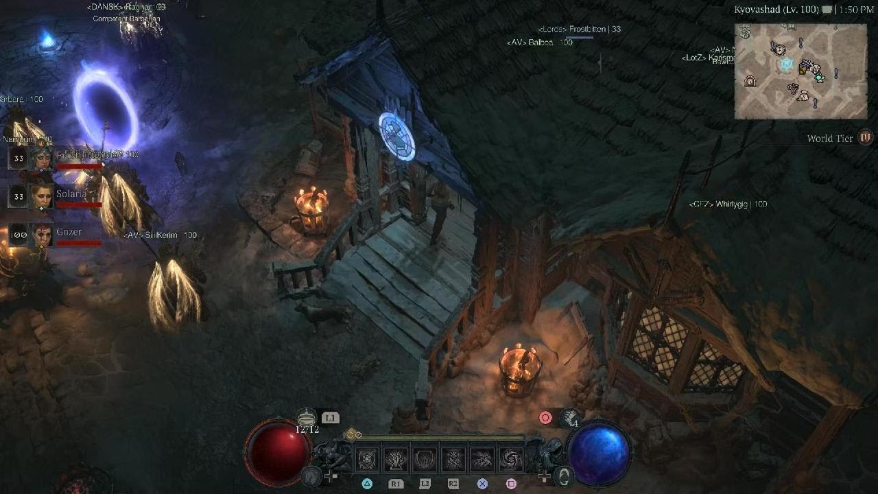 Diablo 4. Sorcerer vs T100NM with Avenger affix and the Butcher shows up? :( was boosting 2 friends