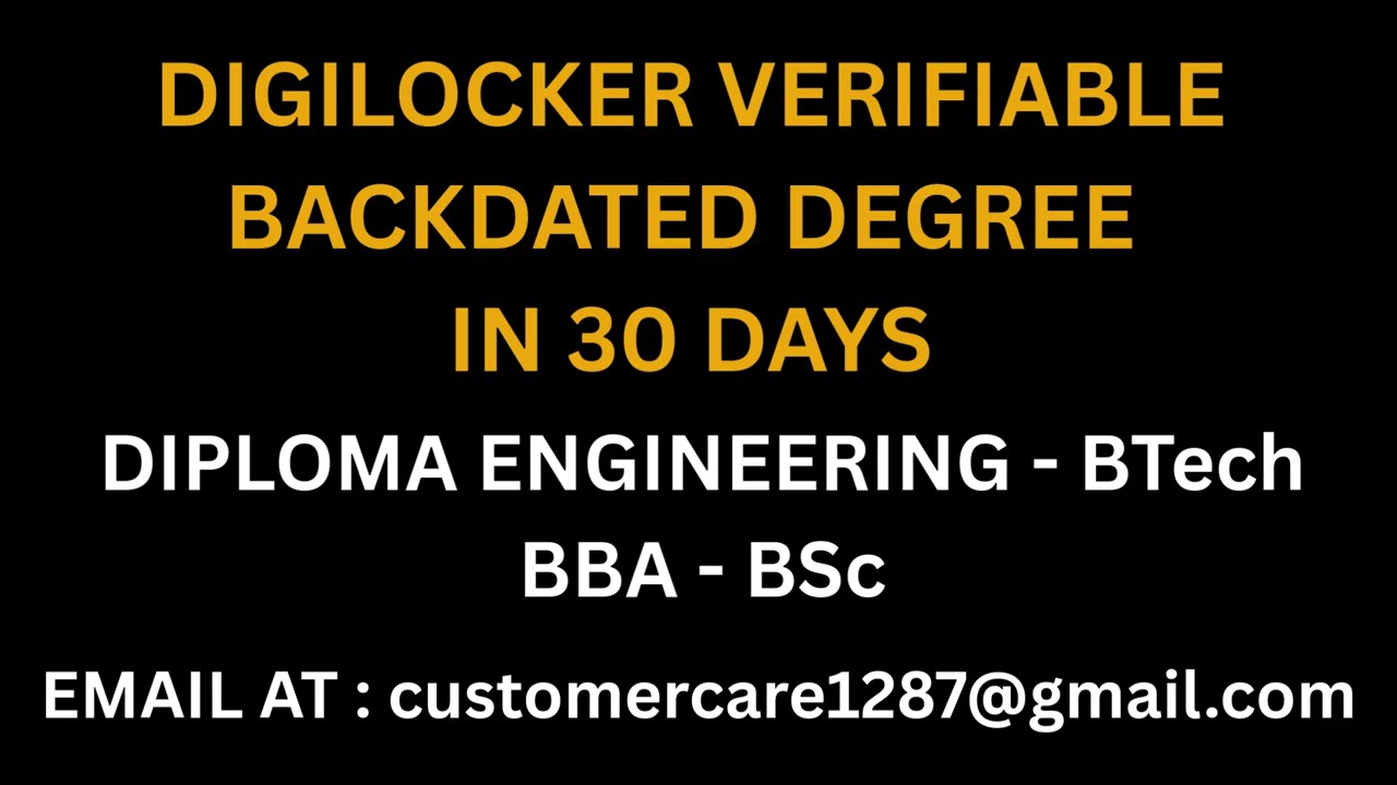 Genuine Backdated Degree | Online Degree Courses In India | #diplomaengineering #bba #btech