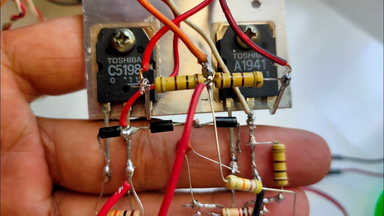 DIY basic driver Amplifier modified pagarigan amp using c5198 a1941 Toshiba 600w max