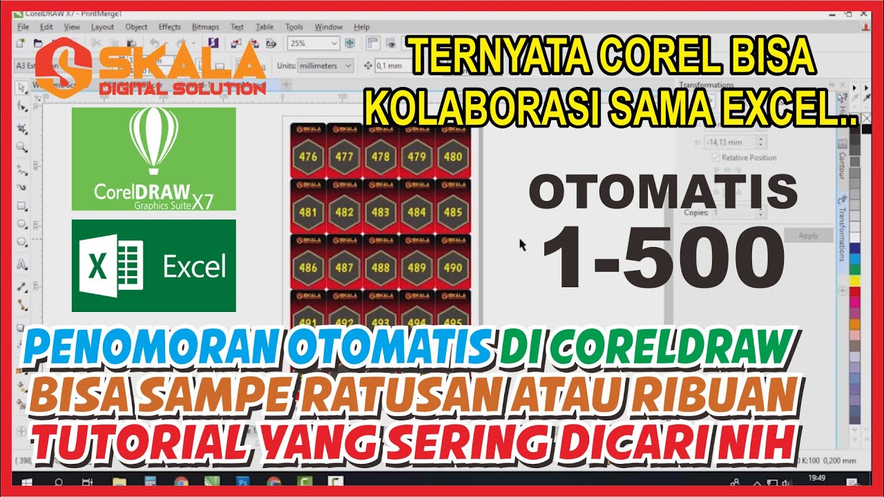 CARA PENOMORAN OTOMATIS DI CORELDRAW