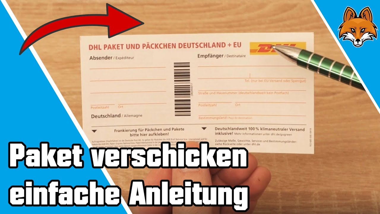 Paket verschicken - Paketschein ausf&uuml;llen Anleitung 📦