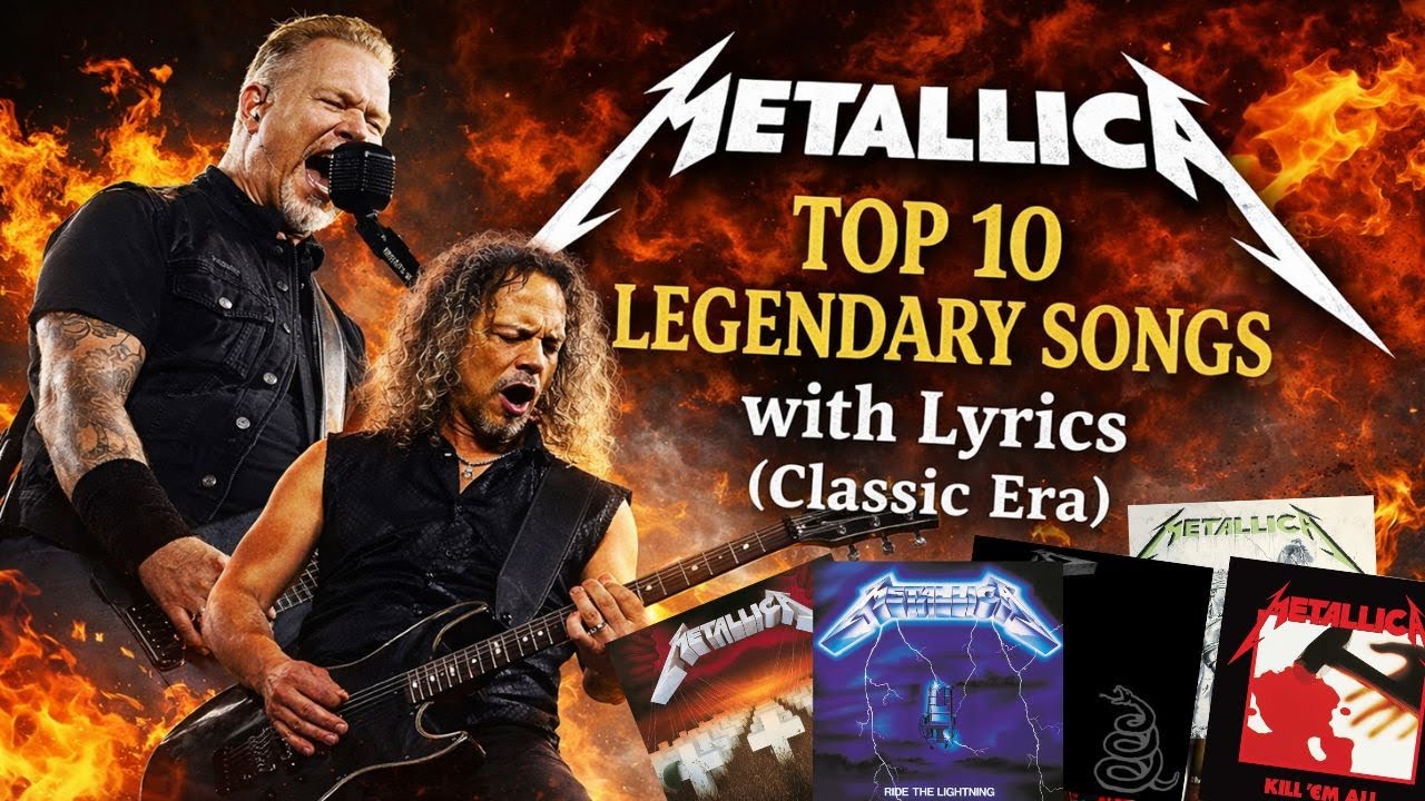 🔥Metallica | Top 10 Iconic Songs with Lyrics (Classic Era)