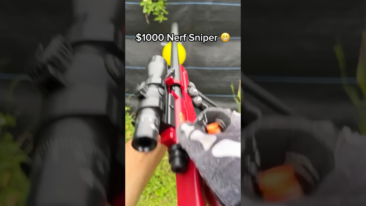 $1 Nerf Sniper vs $1000 NERF SNIPER 🥵