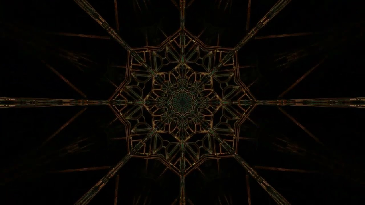 10 hours 4k uhd 60fps golden neon tunnel screensaver windows 10 vj loop visual animation
