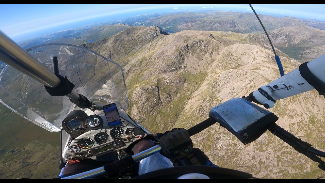 Flying over Helvellyn and Scafell Pike in the Lake District