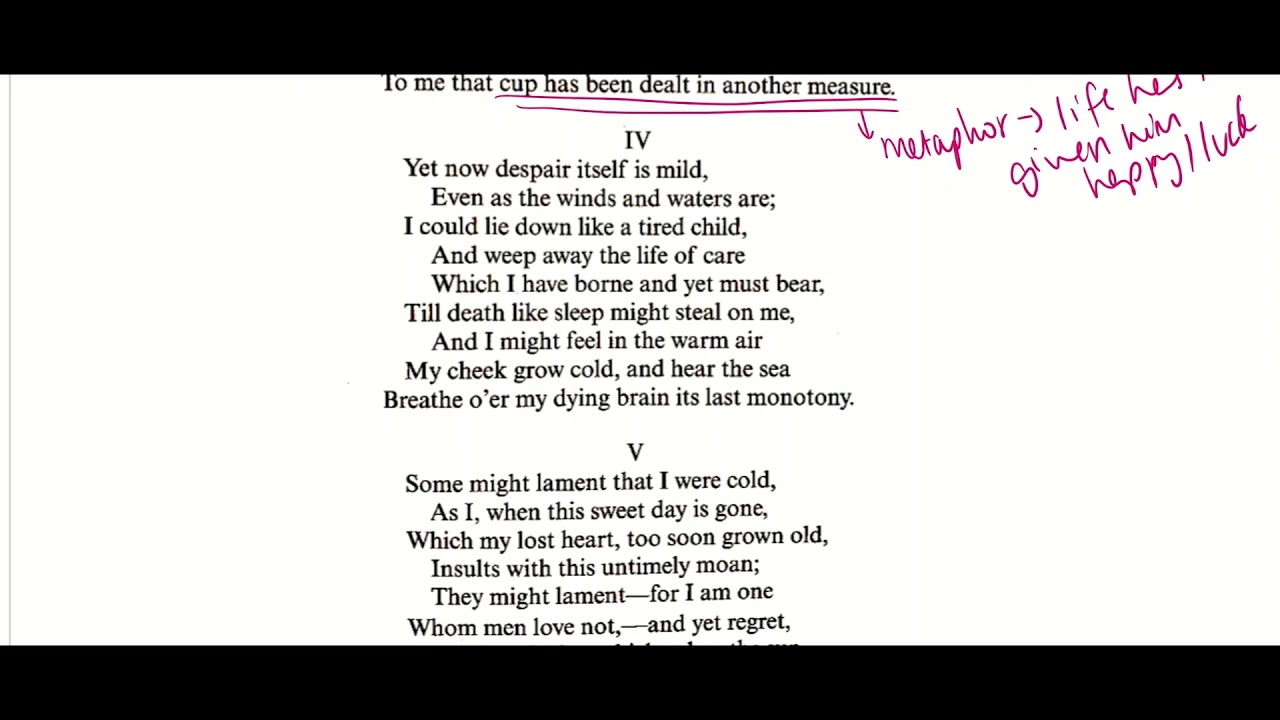 Stanzas Written In Dejection, Near Naples - Percy Shelley CIE Poetry Literature Analysis
