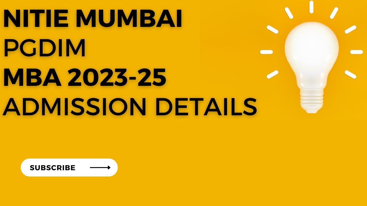 NITIE Mumbai PGDIM MBA 2023-25 Admission Details #MBAA2Z #NITIE