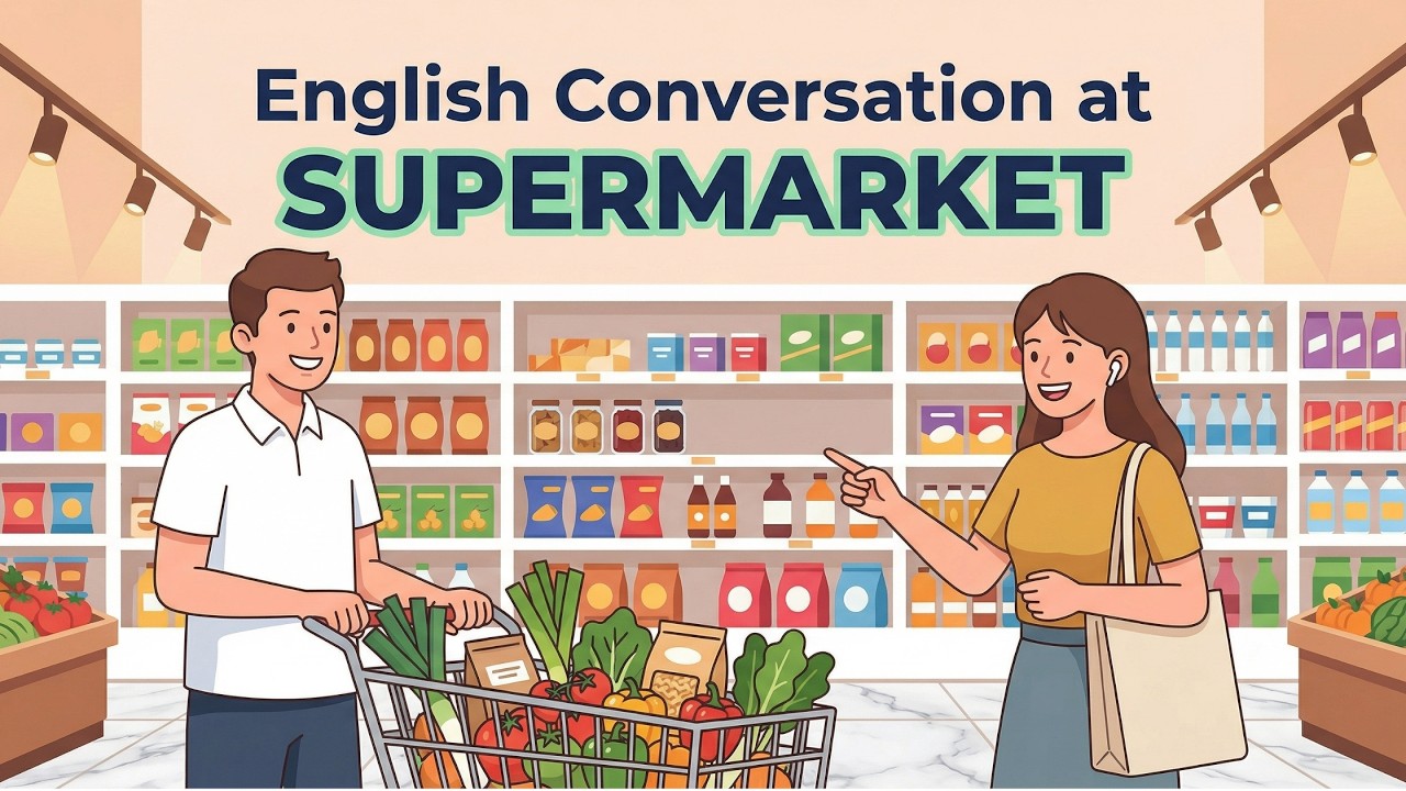 Learn English at the Supermarket | Daily Speaking Practice for Beginners