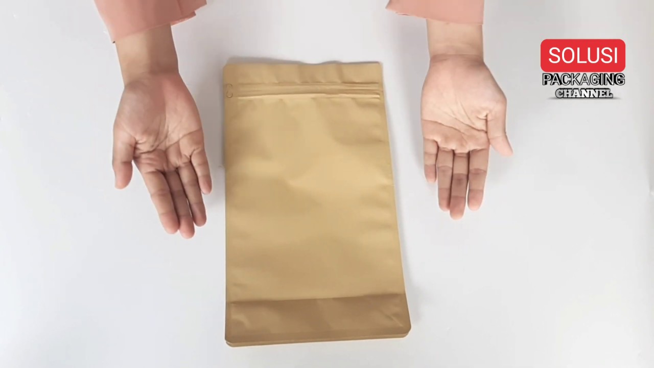 VIDIO 60 FLATBOTTOM ECOPACK 2000Z KEMASAN KOPI 1 KG/STANDING POUCH PAPERKRAFT