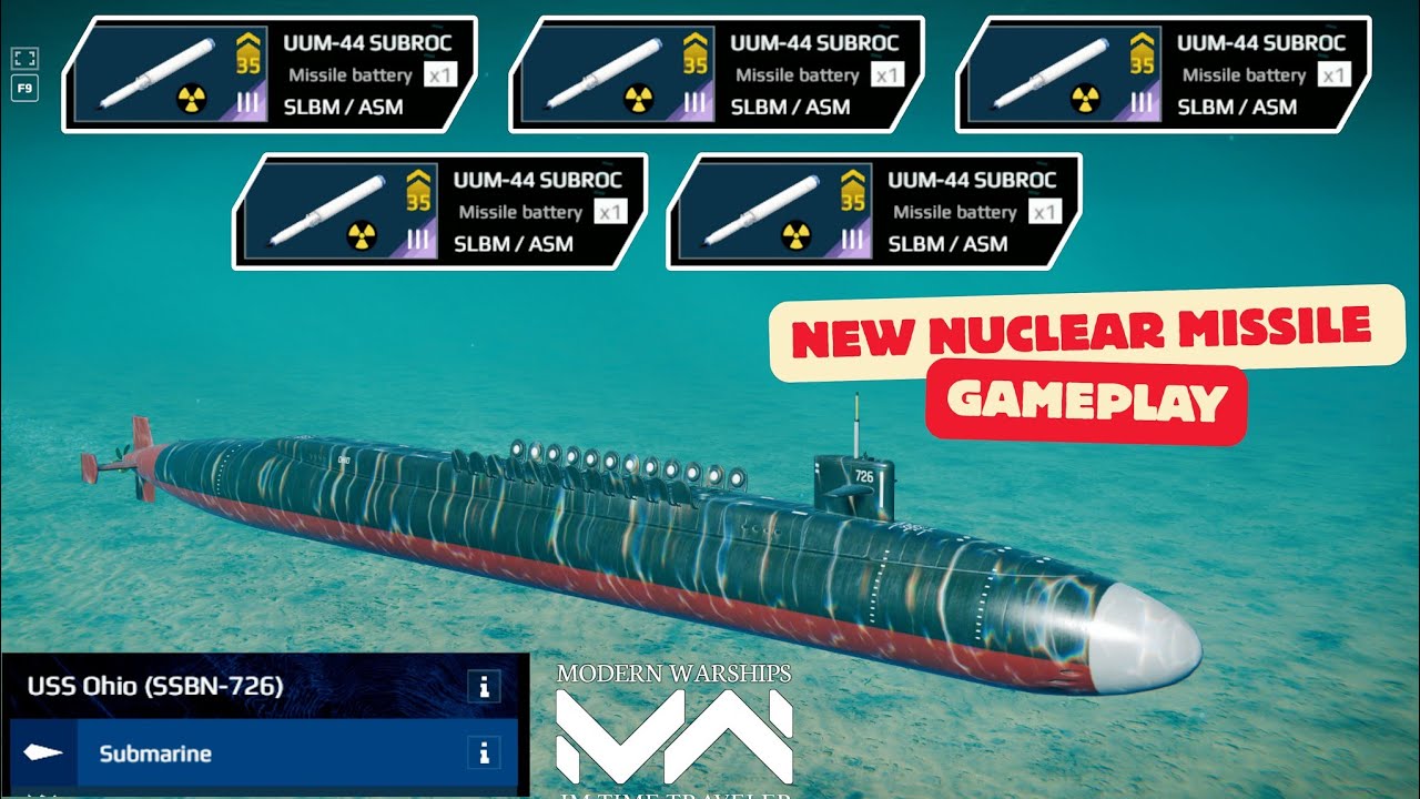 USS OHIO - With UUM-44 SUBROC Nuclear New Missile! Modern Warships