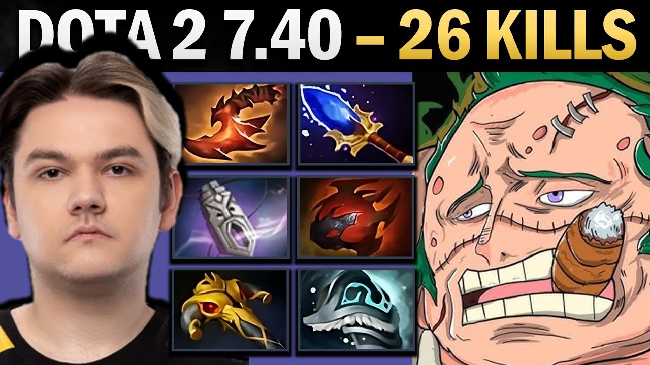 Pudge Pro Carry with Shivas and Tarrasque - Dota 7.41