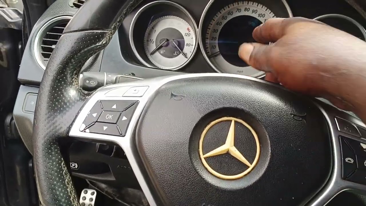 Как включить зажигание на Mercedes Benz C300 проблема с блокировкой руля