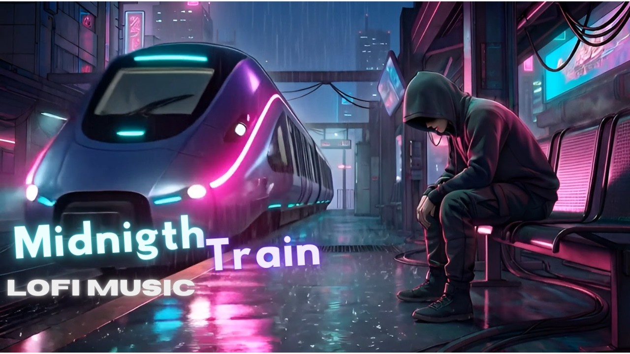 Lofi Ambient Night — Rainy Train Platform | Cyberpunk Focus Music