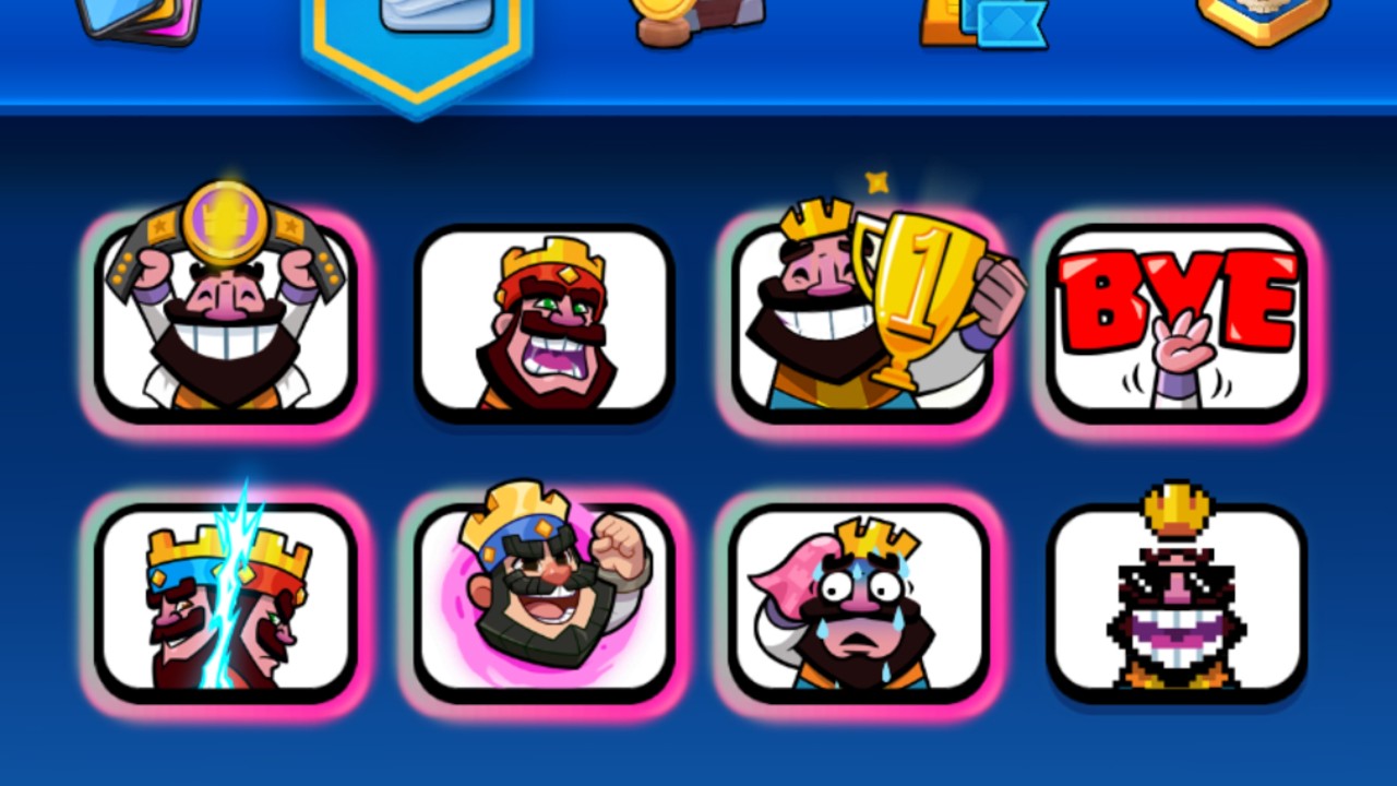 Все 40 эмоций короля в Clash Royale