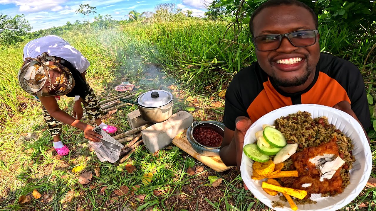 REAL GUYANESE BUSH COOK on Linden FARM (Cook Up Outdoor) @Ninqipunch17 &@empressfatimaflavours1709