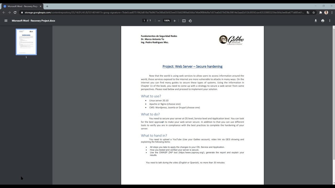Web Server – Secure hardening