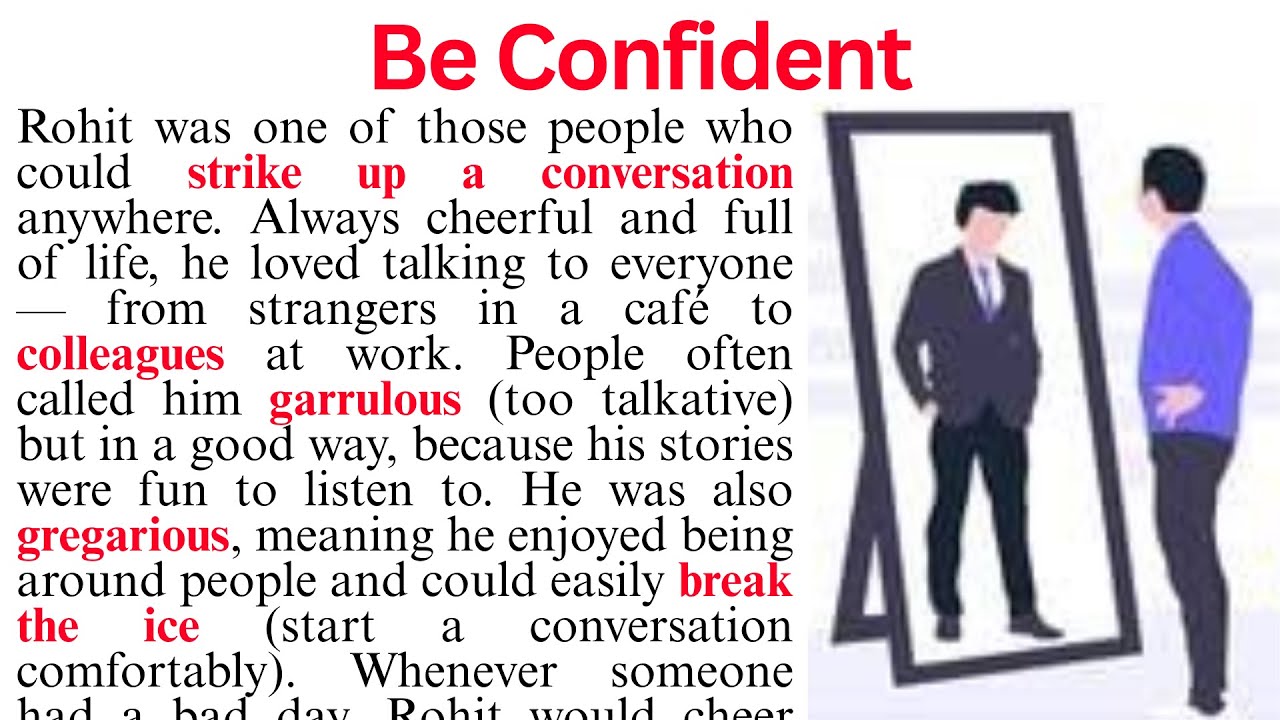 Be Confident | Comprehension Passage Reading| Learn Daily English Expressions | Spoken English