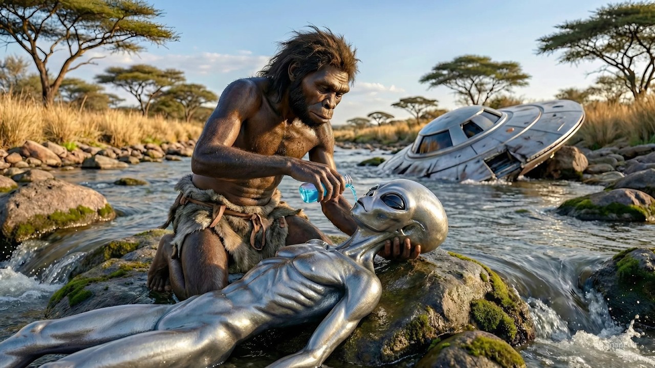 Prehistoric Survival Story | Early Human Saves Alien After UFO Crashes into River