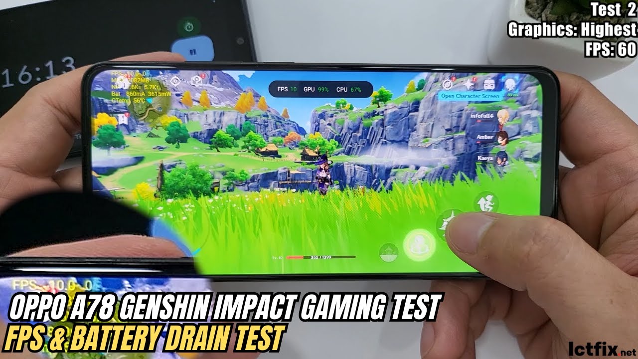 Oppo A78 4G Genshin Impact Gaming test | Snapdragon 680, 90Hz Display
