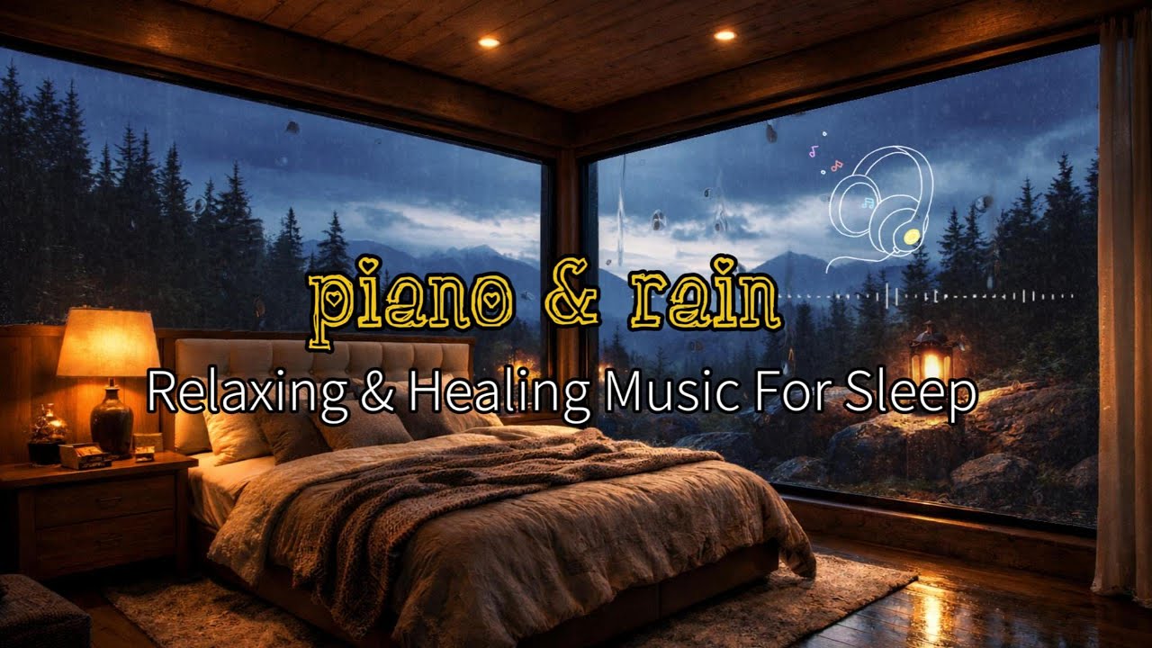 Relaxing Rain Sounds & Soft Piano Music 🌧️🎹 – Deep Sleep, Study Focus, Meditation & Stress Relief