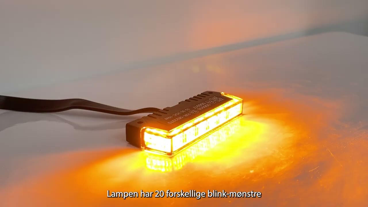 Supplerende blink i diskret design - gul og bl&aring; blink