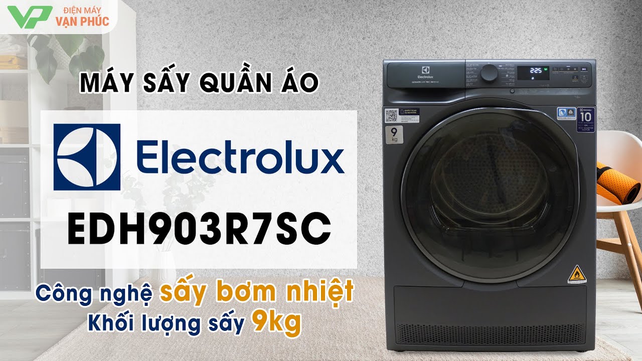 Máy sấy quần áo bơm nhiệt Electrolux EDH903R7SC Mẫu mới 2024