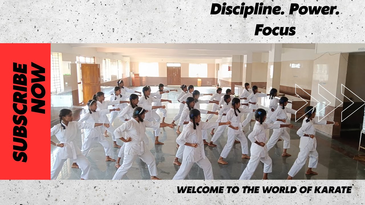 White Belt Girls Practicing Taikyoku Shodan | Shotokan Karate Kata #karate #kata #video #girlspower 