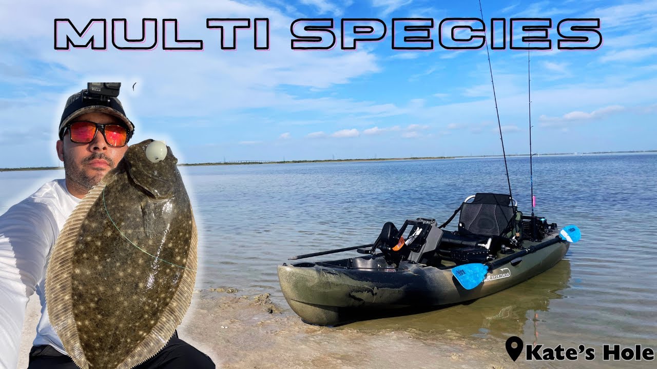 Kayak fishing for Flounder, Redfish, & Speckled trout (Kate's Hole) | Corpus Christi, TX