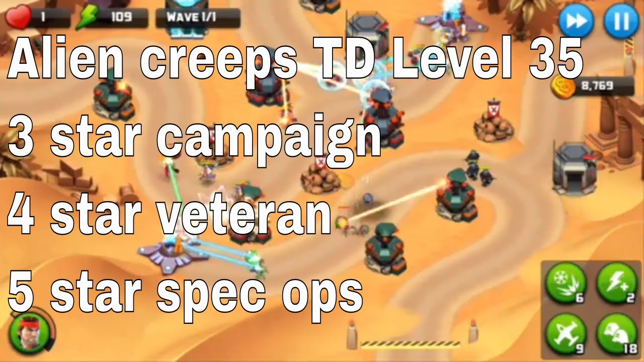 Alien Creeps TD Level 35 Without Any Extra Hero