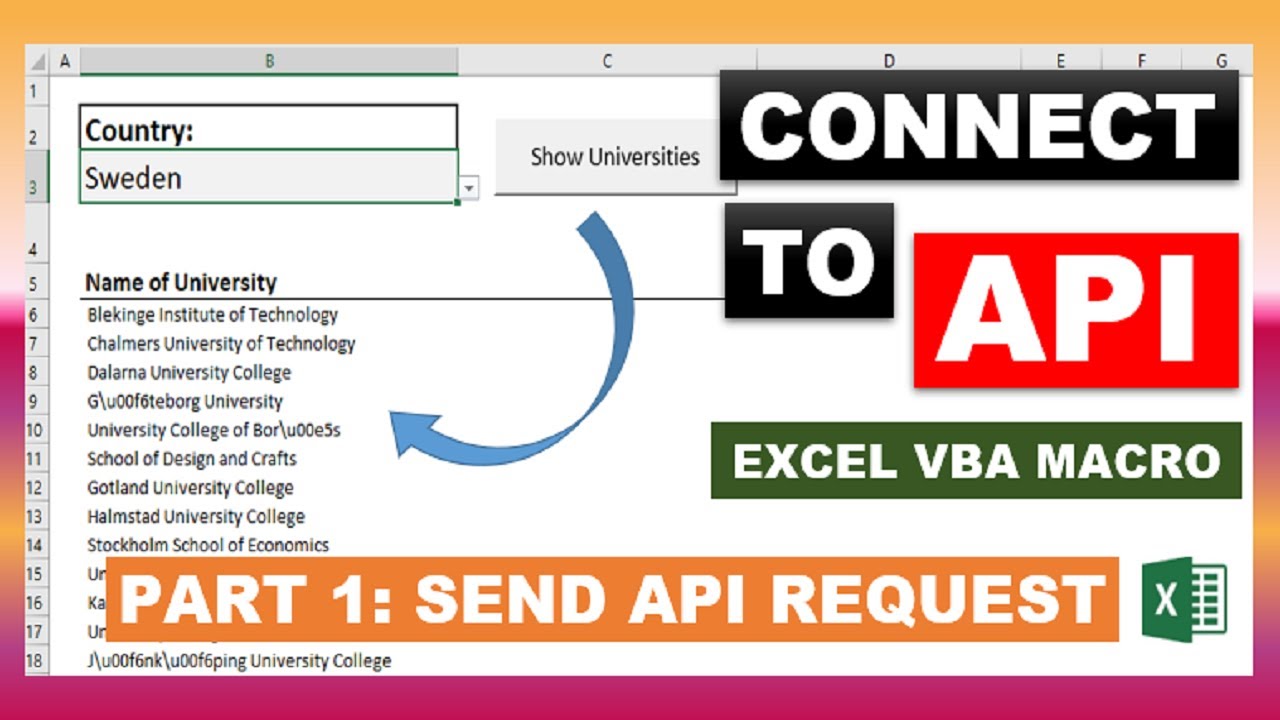 Подключение к API в Excel. Часть 1/2: Отправка запроса API