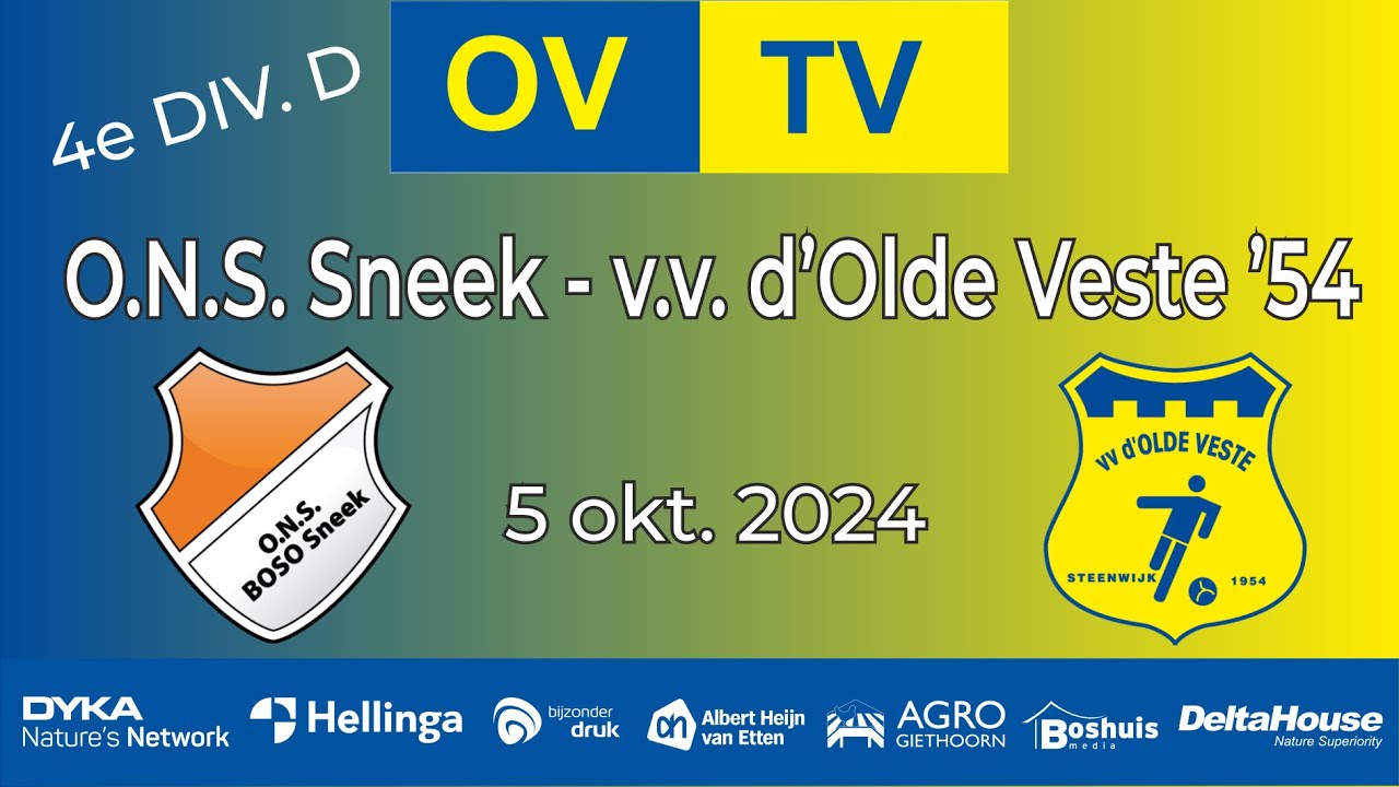 OV-TV | Samenvatting | ONS Sneek - v.v. d'Olde Veste'54 | 05-10-2024 | 4e Div. D