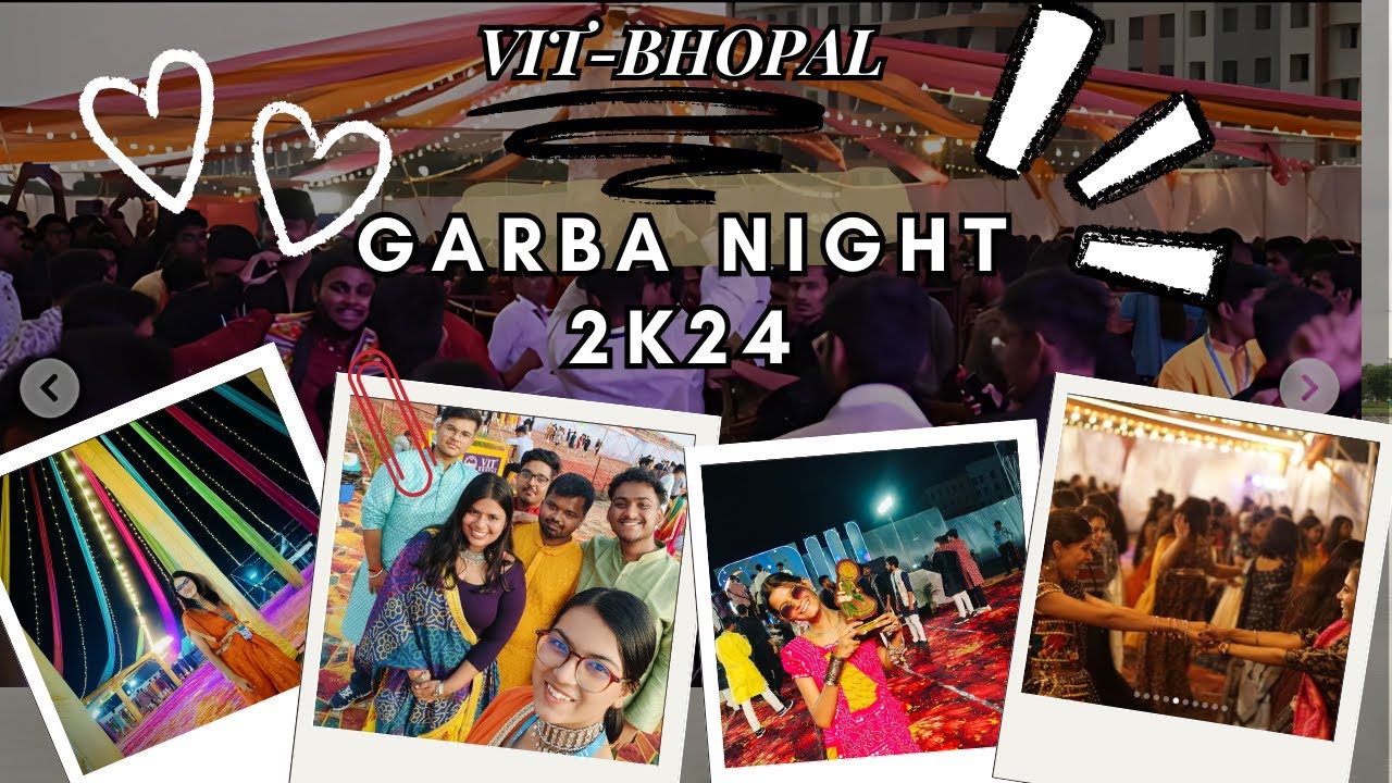 Garba night celebration at college (VIT-Bhopal) 2024 #garba #college #festival #celebration